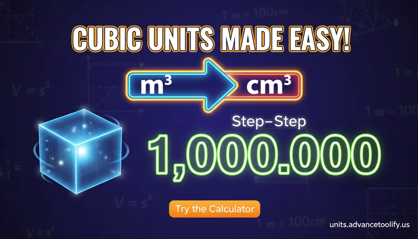 How to Convert Cubed Units